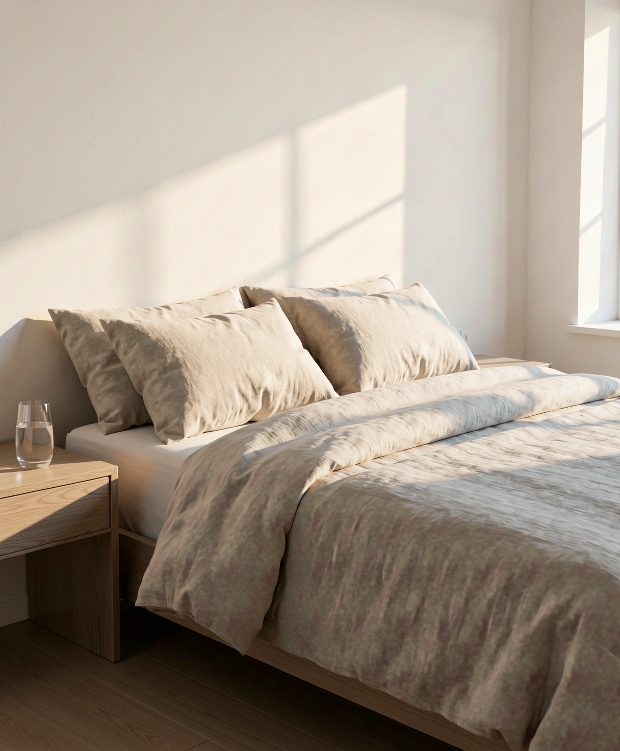 Chambre minimaliste matinale